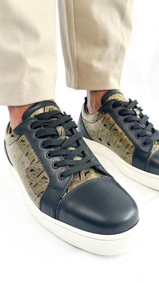 Authentic Christian Louboutin Louis sneakers for men showcasing bold silhouette, premium leather, and signature craftsmanship