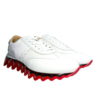 Authentic Christian Louboutin men’s Loubishark sneakers featuring bold shark-tooth sole and Italian craftsmanship