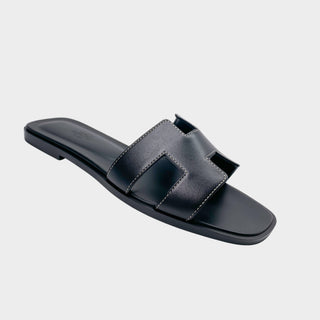Hermes Oran Sandals black