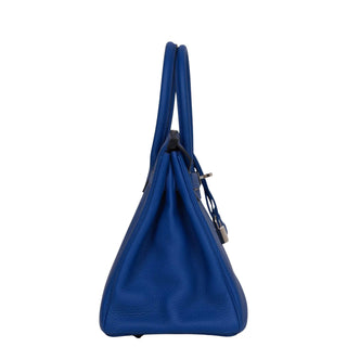 Hermes Birkin 30 bleu royale, Togo leather, palladium hardware