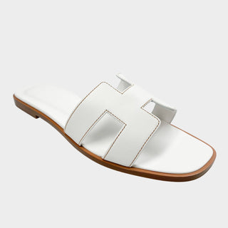 Hermes Oran Sandals white