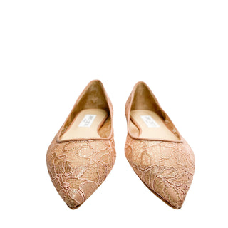Jimmy Choo flats with lace detail