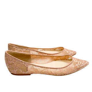 Jimmy Choo flats with lace detail