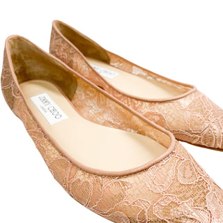 Jimmy Choo flats with lace detail