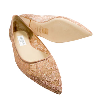 Jimmy Choo flats with lace detail