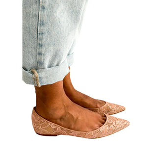 Jimmy Choo flats with lace detail