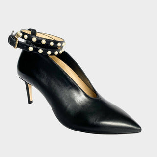 Jimmy Choo Lark black heels with pearls