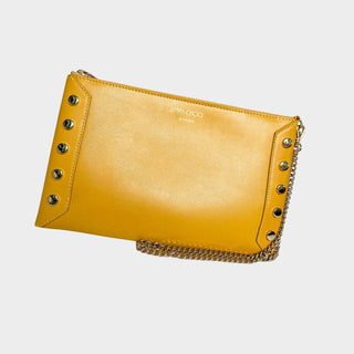 Jimmy Choo clutch yellow leather