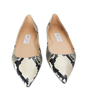 Jimmy Choo flats with snake print