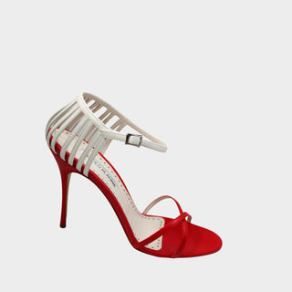 Manolo-Blahnik-Chelu-red-and-white-leather-sandals-high-heels-Glamorizta