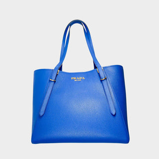 Prada-Blue-Tote-Bag-Leather-Glamorizta