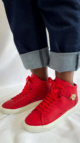 Versace-Red-High-Top-Sneakers-Ladies-Glamorizta