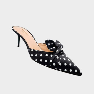Aquazzura-Kitten-Heels-Mules-Bow-Tie-Glamorizta-forsale