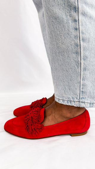 Aquazzura-red-suede-loafers-flats-Glamorizta