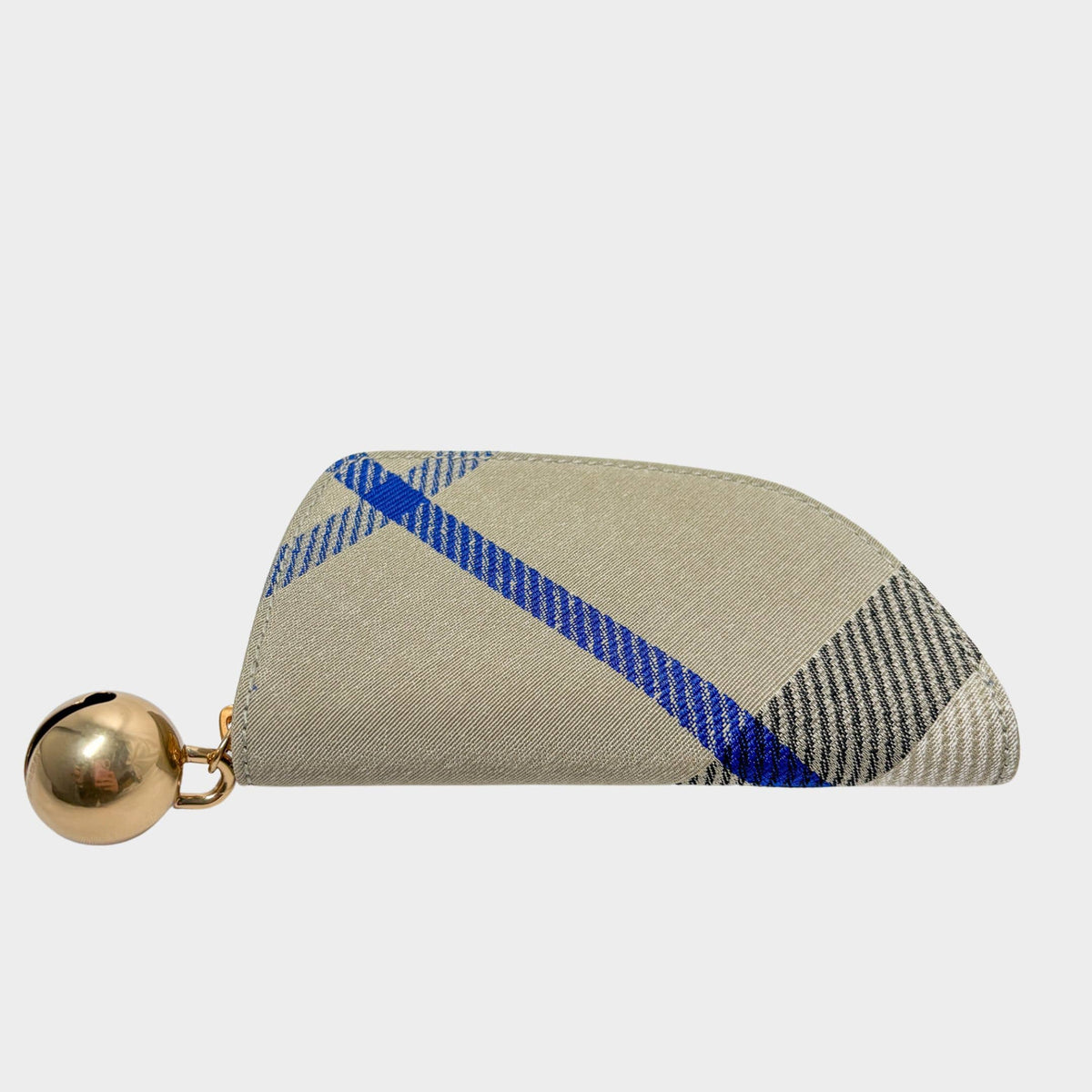 Burberry Shield Coin Wallet with zip and bell, house check