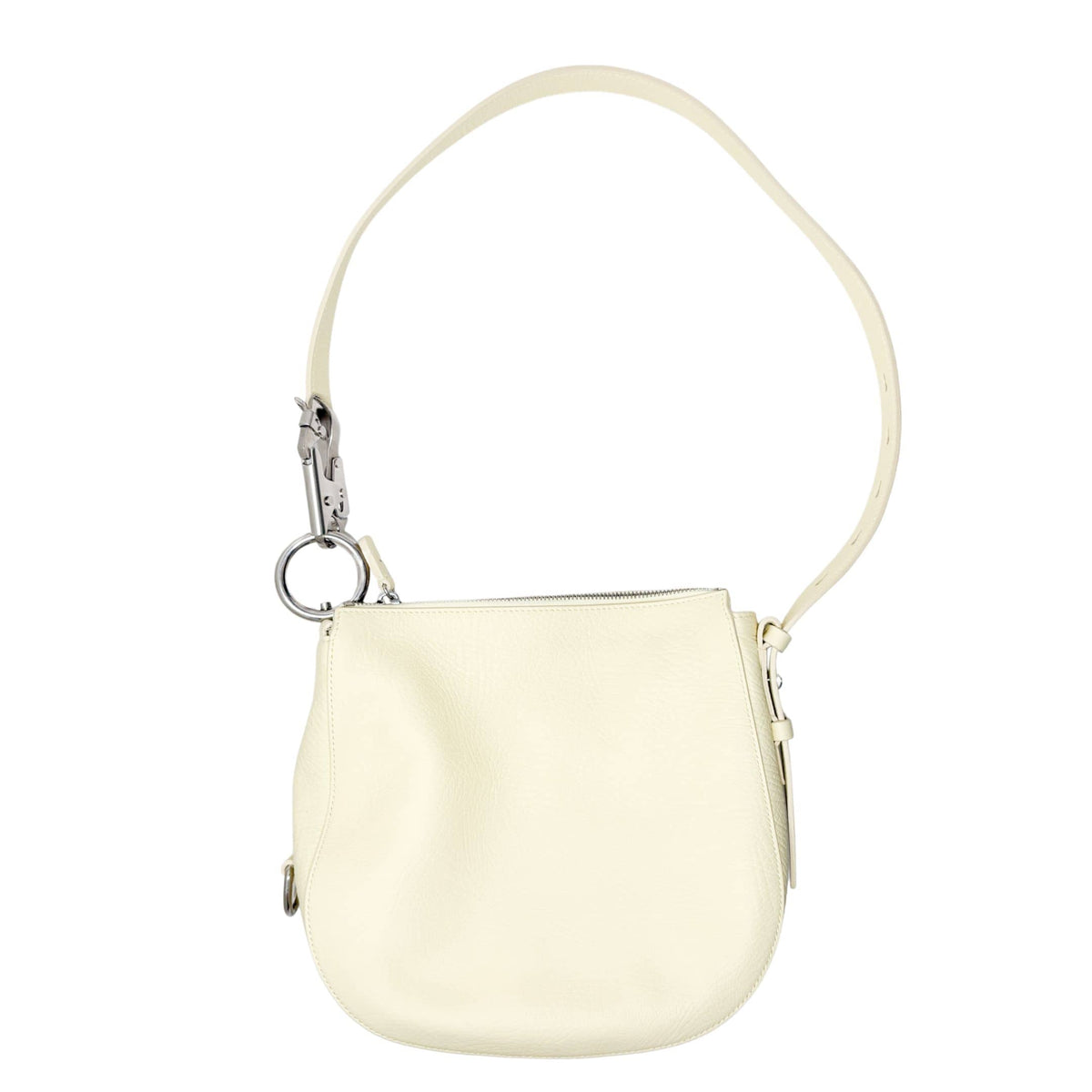 Front studio view of the structured Burberry Knight bag in lime yellow, showcasing its relaxed day-to-night styling silhouette.