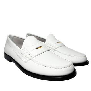 Burberry Rupert Coin loafers in white leather