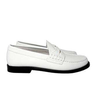 Burberry Rupert Coin loafers in white leather