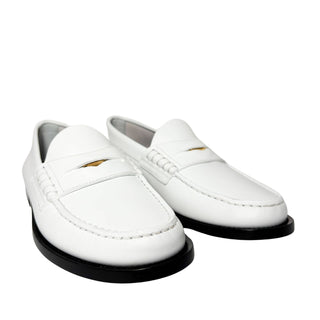 Burberry Rupert Coin loafers in white leather