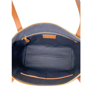 Burberry Tote bag leather and canvas in brown