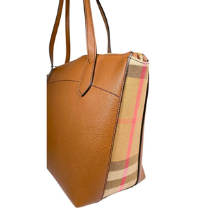Burberry Tote bag leather and canvas in brown