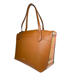 Burberry Tote bag leather and canvas in brown