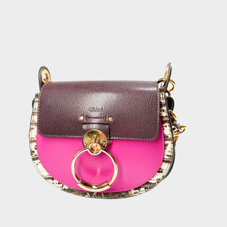 Chloe-Tess-bag-pink-dark-purple-leather-Glamorizta