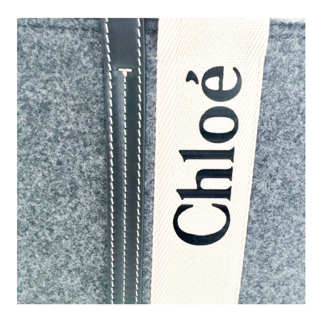 Chloe-Woody-Tote-Bag-grey-with-logo-strap-Glamorizta