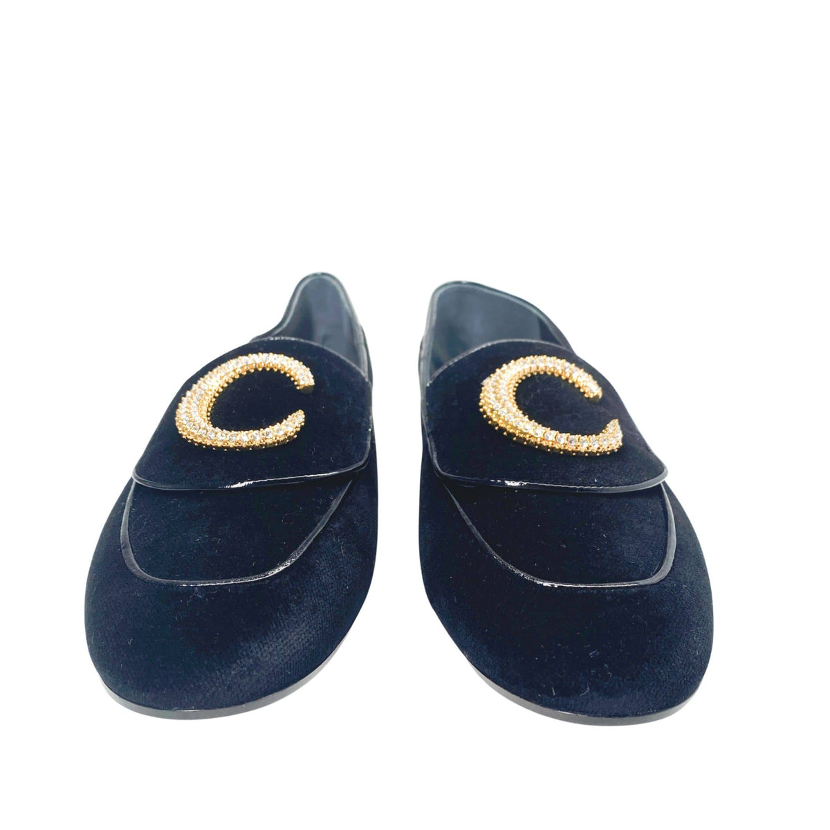 Chloe-loafers-velvet-black
