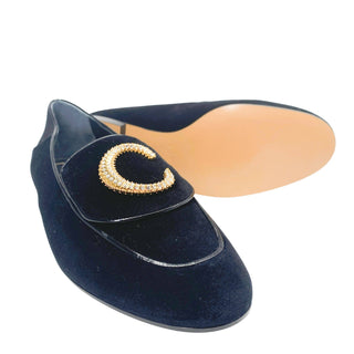 Chloe-loafers-velvet-black