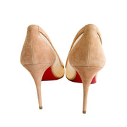 Christian Louboutin ladies heels in nude perfect for bride and party