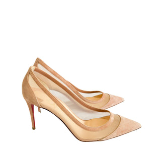 Christian Louboutin ladies heels in nude perfect for bride and party