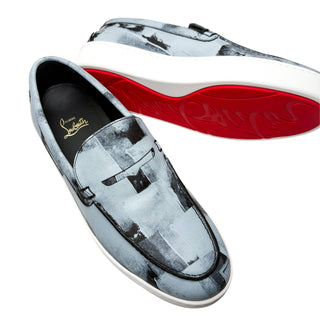 Authentic Christian Louboutin Paqueboat Flat crafted in Italy, featuring sleek silhouette and iconic red outsole
