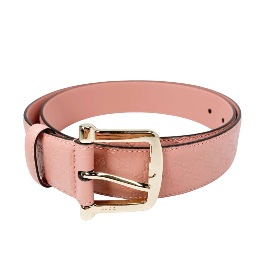 Gucci belt pink leather