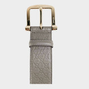 Gucci GG Debossed belt in grey leather