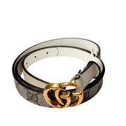 Gucci GG Marmont Belt white and brown