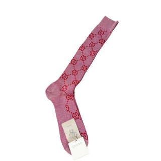 Gucci GG knit socks pink and red GG logo