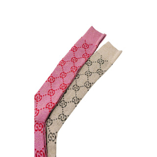 Gucci GG knit socks pink and red GG logo