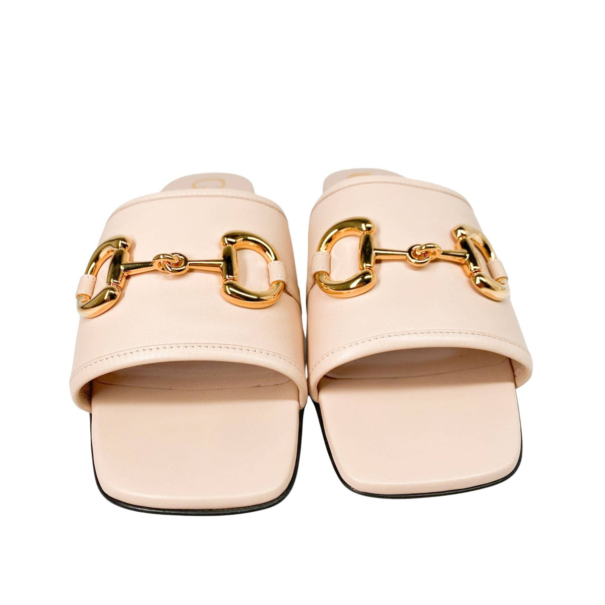 Gucci Horsebit nude slippers
