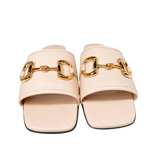 Gucci Horsebit nude slippers