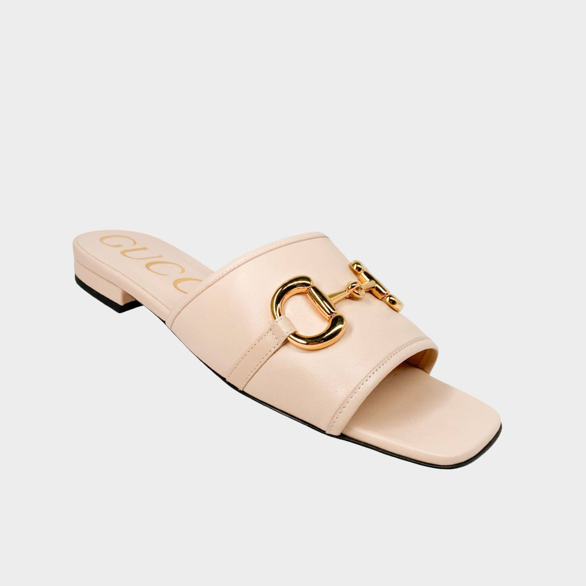 Gucci Horsebit nude slippers