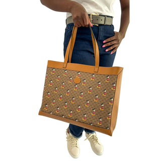 Gucci x Mickey Mouse tote bag brown canvas and leather