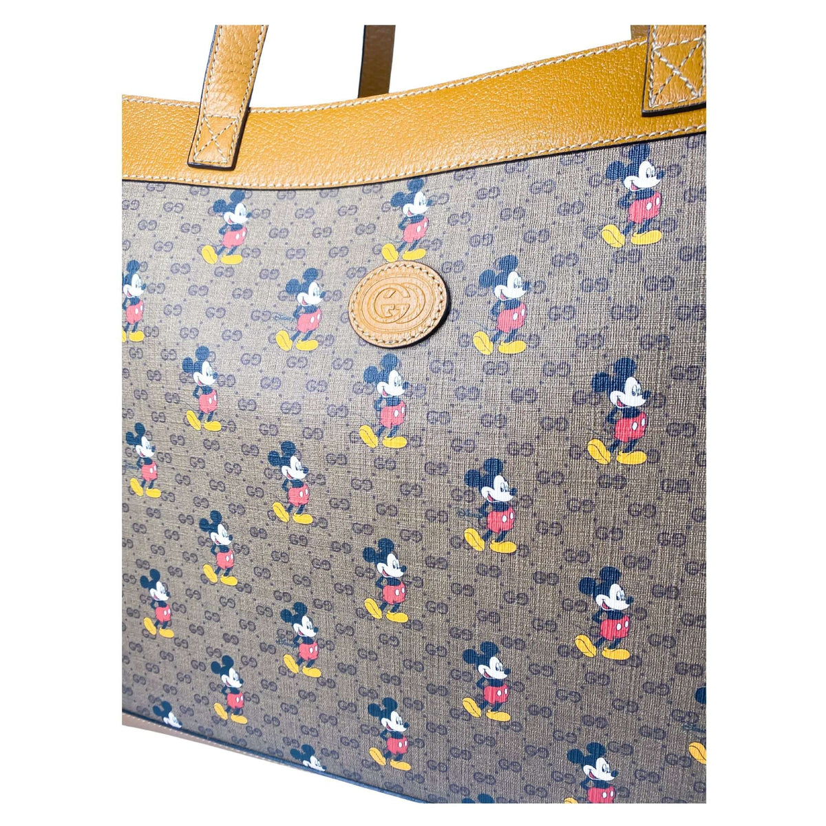 Gucci x Mickey Mouse tote bag brown canvas and leather