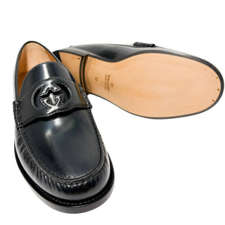 Gucci mocassin loafers in black leather