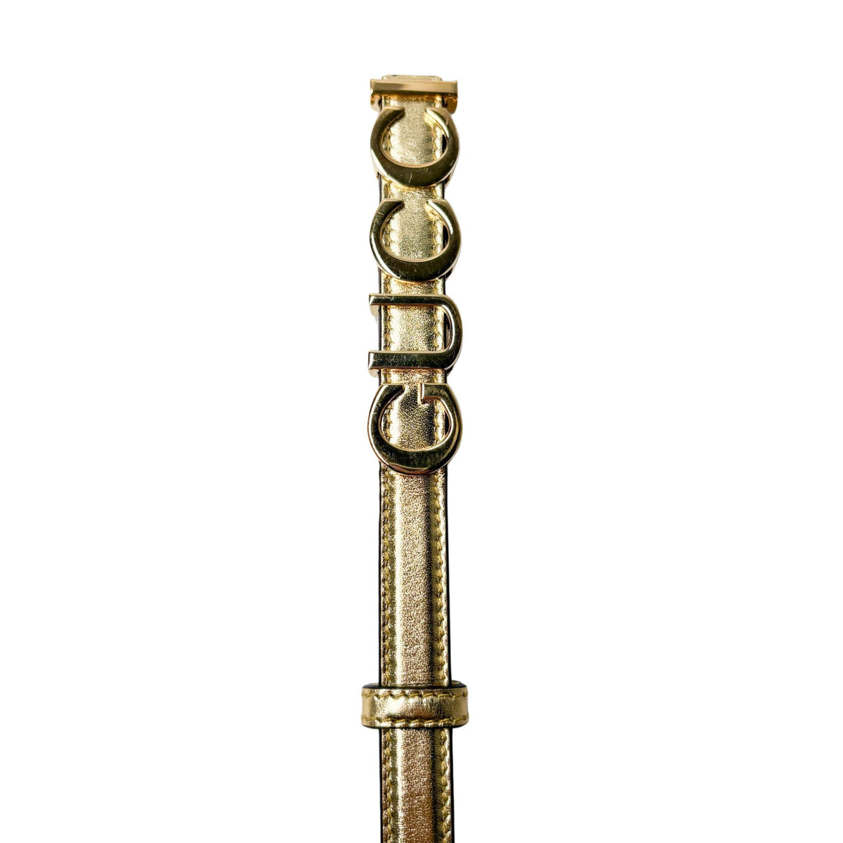 Gucci Plutone gold leather belt - elegant Italian accessory blending modern luxury and timeless style