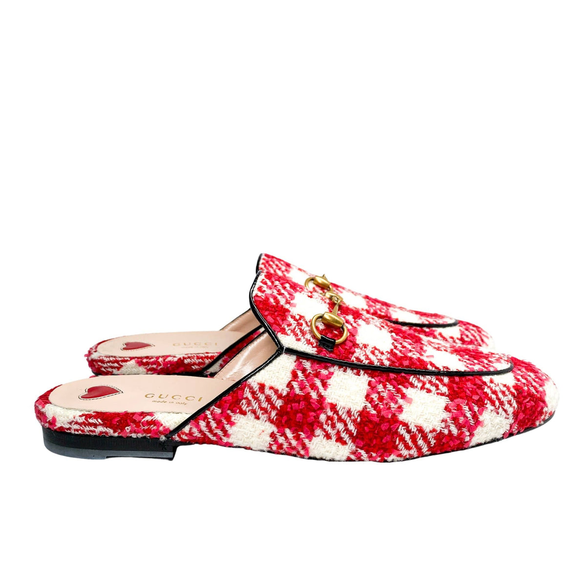 Gucci Princetown Mules in multicolour tweed 