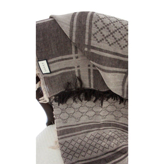 Gucci GG monogram designer scarf, elegant luxury accessory in signature Gucci pattern