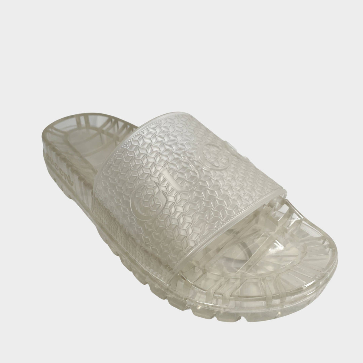 Gucci x Adidas Pool sandals transparent