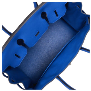 Hermes Birkin 30 bleu royale, Togo leather, palladium hardware