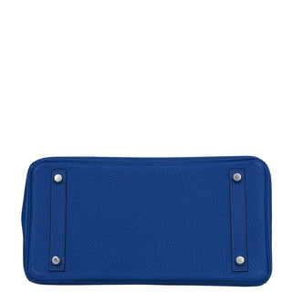 Hermes Birkin 30 bleu royale, Togo leather, palladium hardware